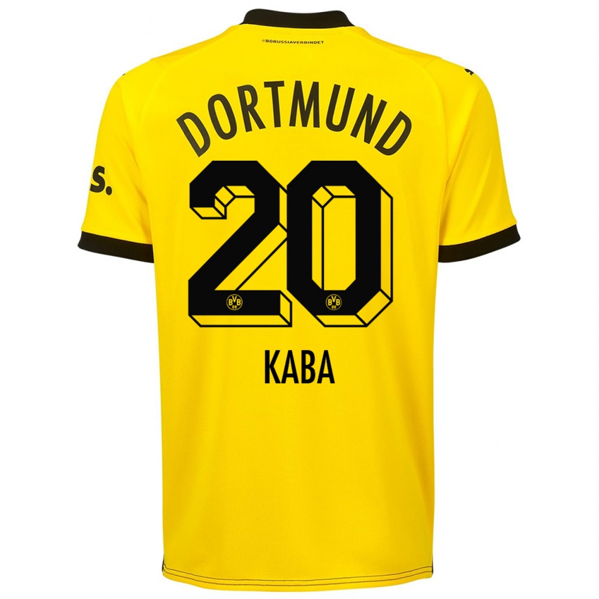 Homem Camisola Mussa Kaba #20 Amarelo Principal 2023/24 Camisa