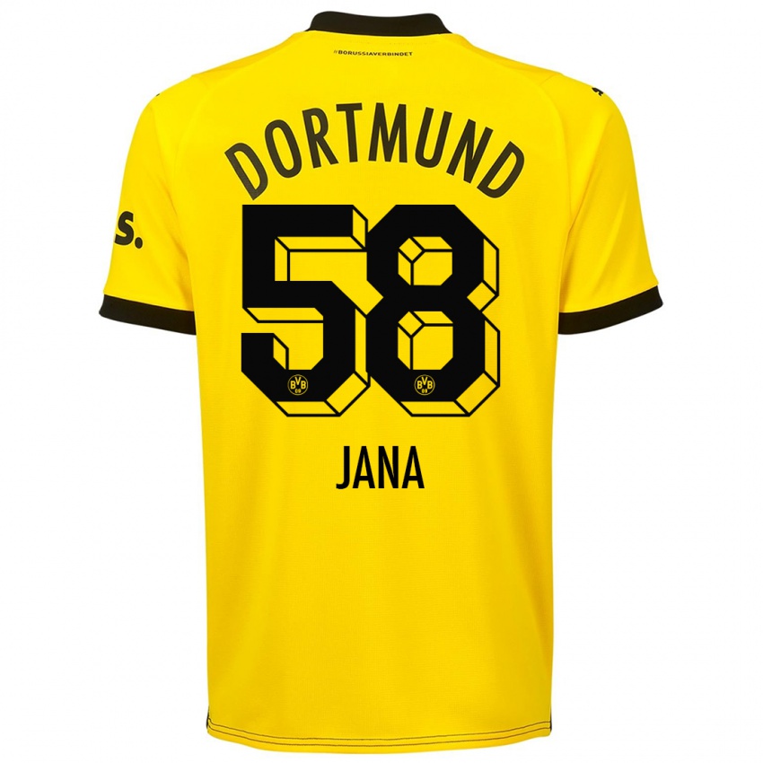 Homem Camisola Nordberg Jana #58 Amarelo Principal 2023/24 Camisa
