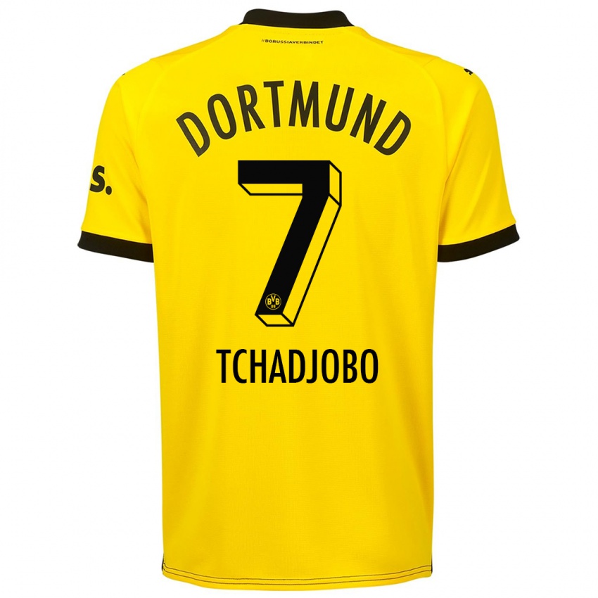 Homem Camisola Dia Tchadjobo #7 Amarelo Principal 2023/24 Camisa
