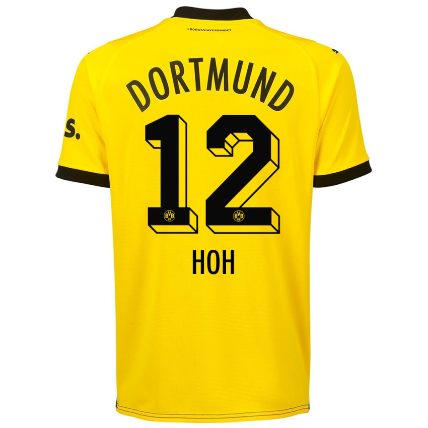 Homem Camisola Hendrik Hoh #12 Amarelo Principal 2023/24 Camisa