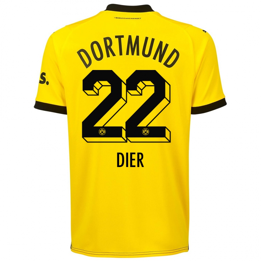 Homem Camisola Henrik Dier #22 Amarelo Principal 2023/24 Camisa