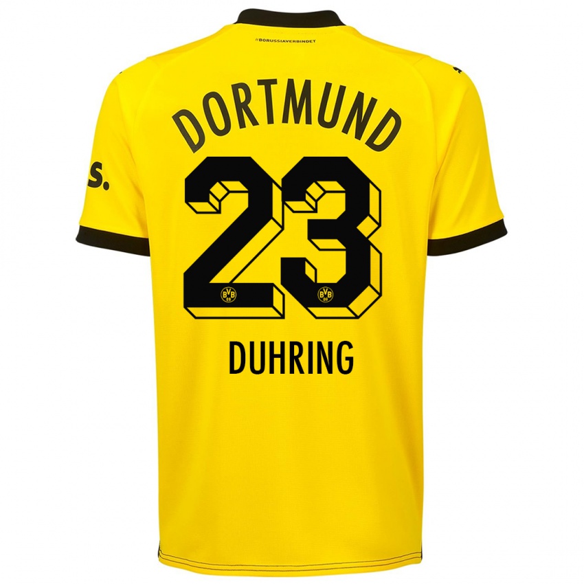 Homem Camisola Marc Niclas Duhring #23 Amarelo Principal 2023/24 Camisa