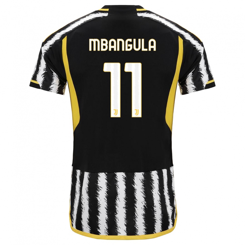 Homem Camisola Samuel Mbangula #11 Preto Branco Principal 2023/24 Camisa