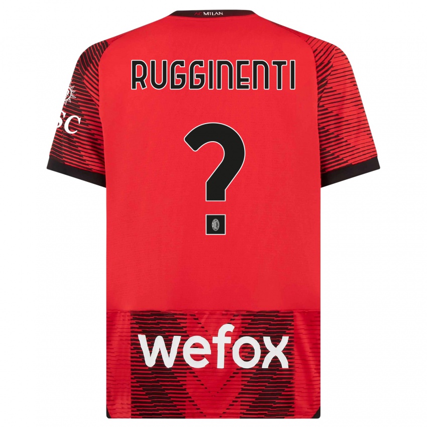 Homem Camisola Omar Rugginenti #0 Vermelho Preto Principal 2023/24 Camisa