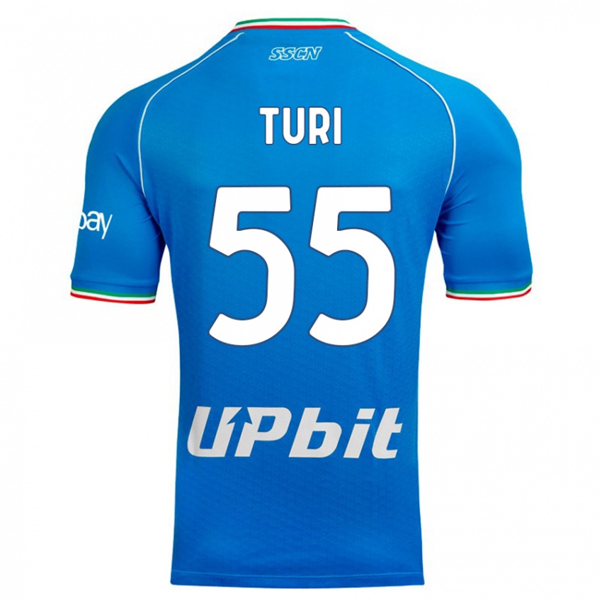 Homem Camisola Claudio Turi #55 Céu Azul Principal 2023/24 Camisa
