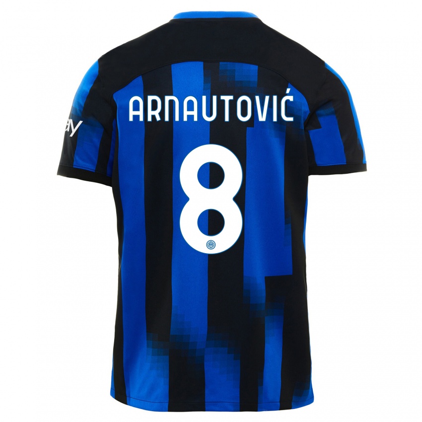Homem Camisola Marko Arnautovic #8 Preto Azul Principal 2023/24 Camisa