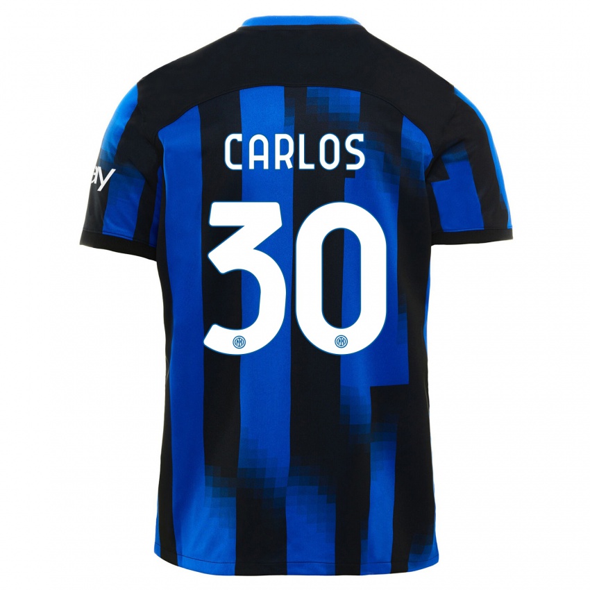 Homem Camisola Carlos Augusto #30 Preto Azul Principal 2023/24 Camisa