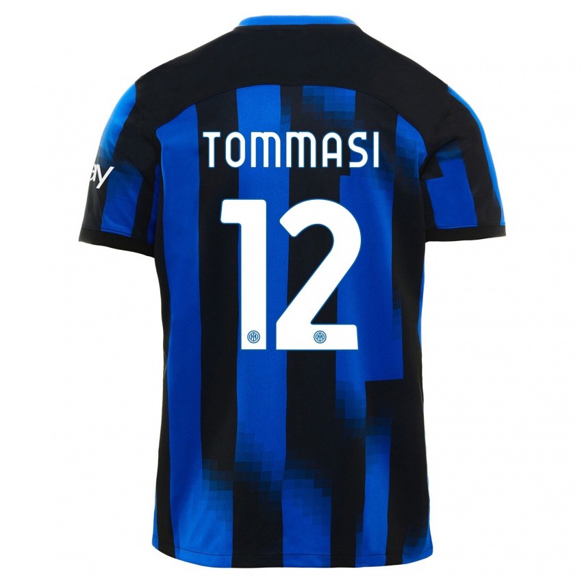 Homem Camisola Francesco Tommasi #12 Preto Azul Principal 2023/24 Camisa
