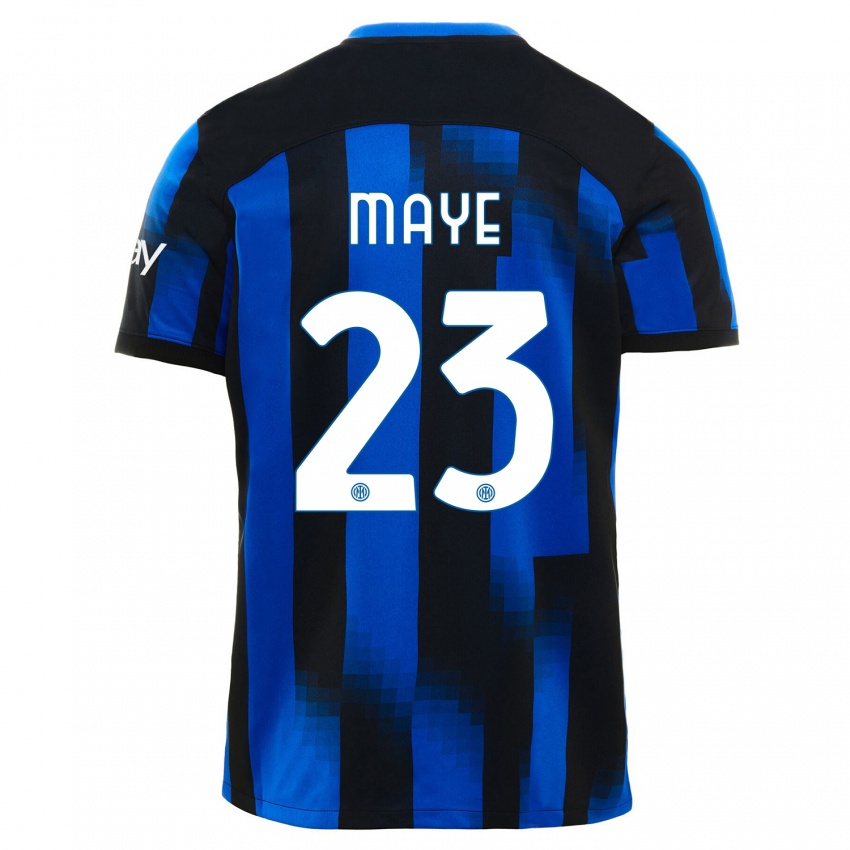 Homem Camisola Yvan Maye #23 Preto Azul Principal 2023/24 Camisa