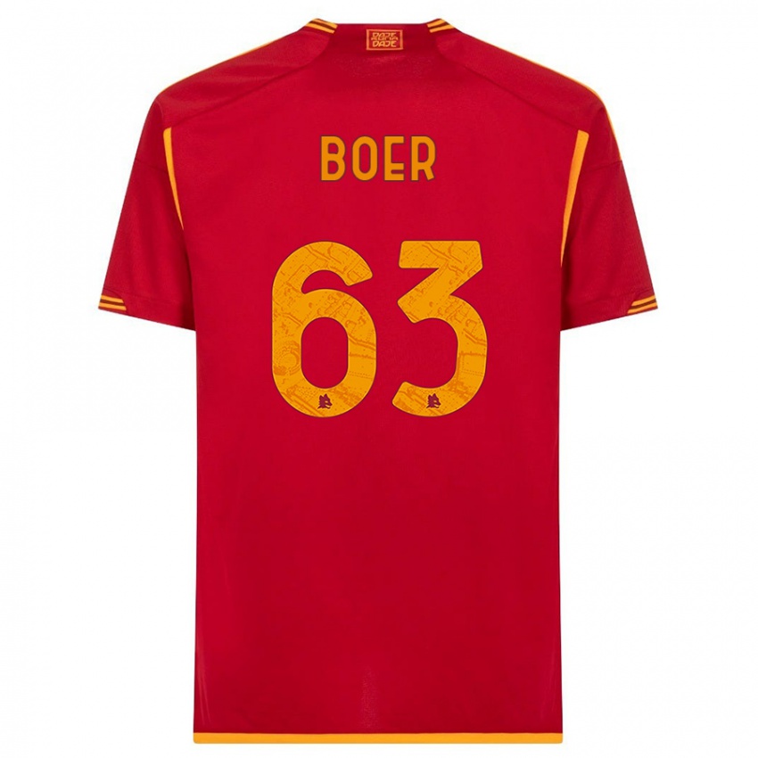 Homem Camisola Pietro Boer #63 Vermelho Principal 2023/24 Camisa