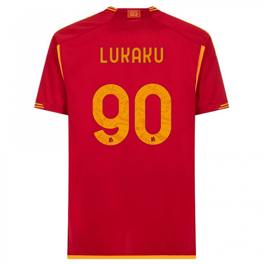 Homem Camisola Romelu Lukaku #90 Vermelho Principal 2023/24 Camisa