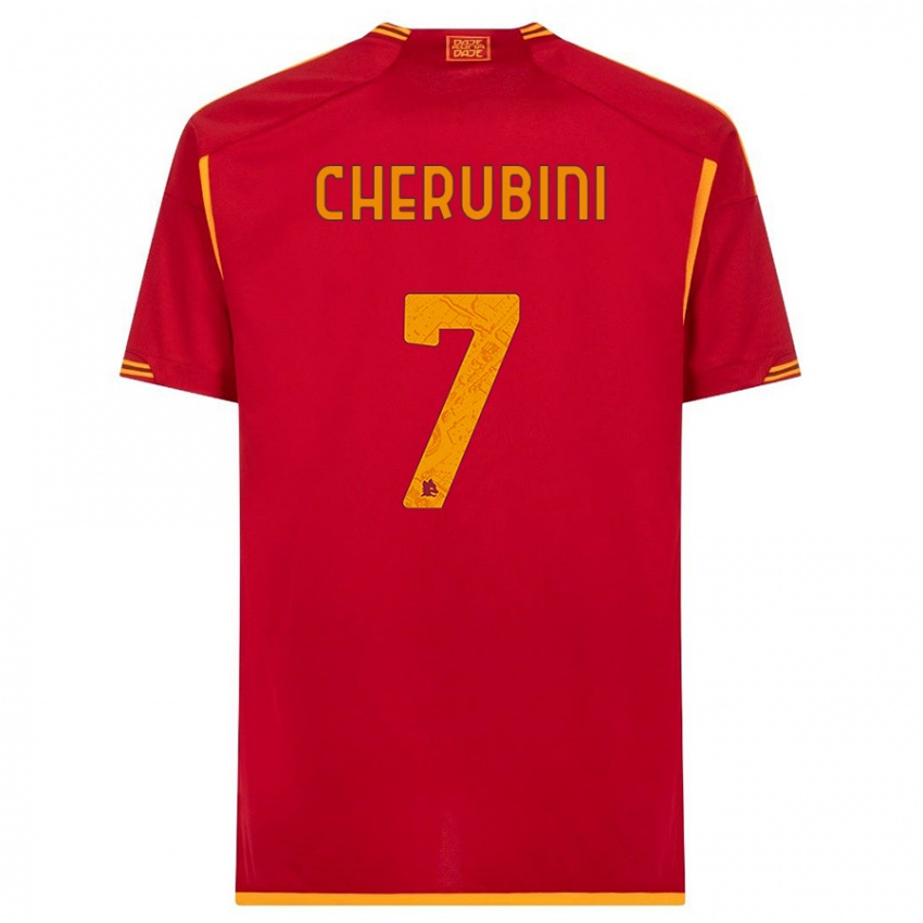 Homem Camisola Luigi Cherubini #7 Vermelho Principal 2023/24 Camisa