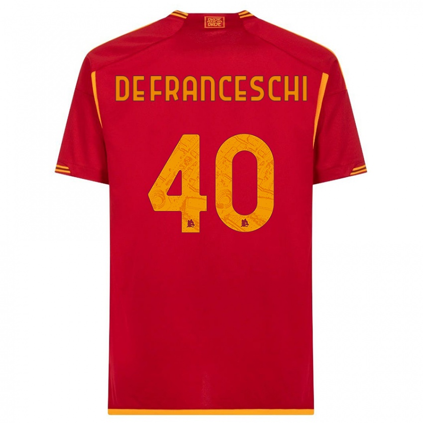 Homem Camisola Leonardo De Franceschi #40 Vermelho Principal 2023/24 Camisa