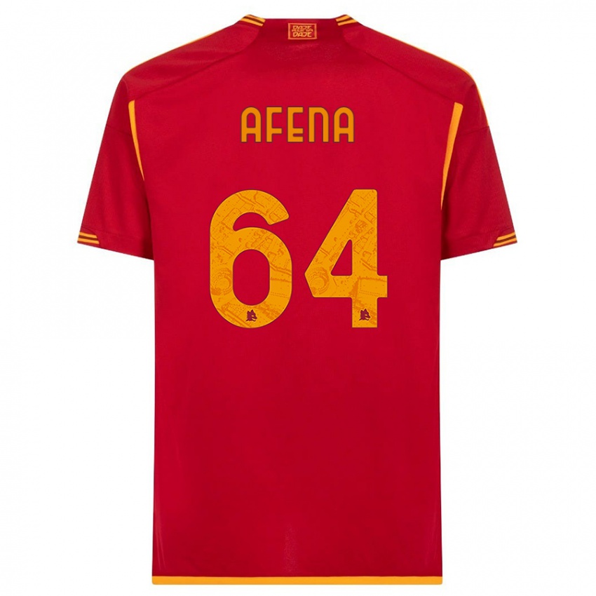 Homem Camisola Felix Afena-Gyan #64 Vermelho Principal 2023/24 Camisa