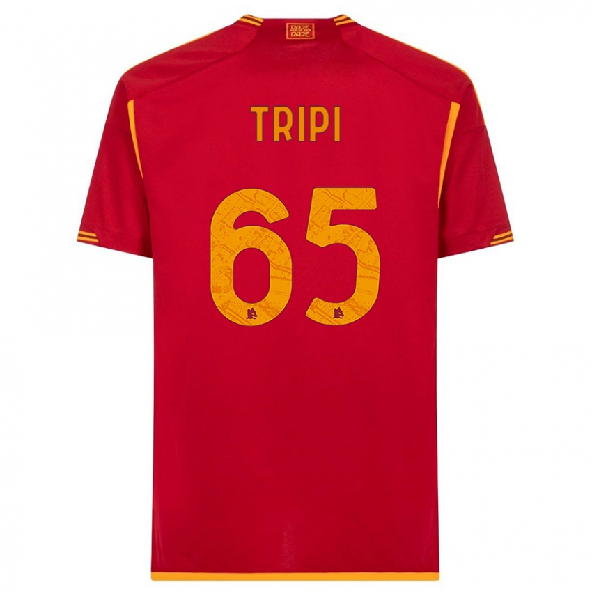 Homem Camisola Filippo Tripi #65 Vermelho Principal 2023/24 Camisa