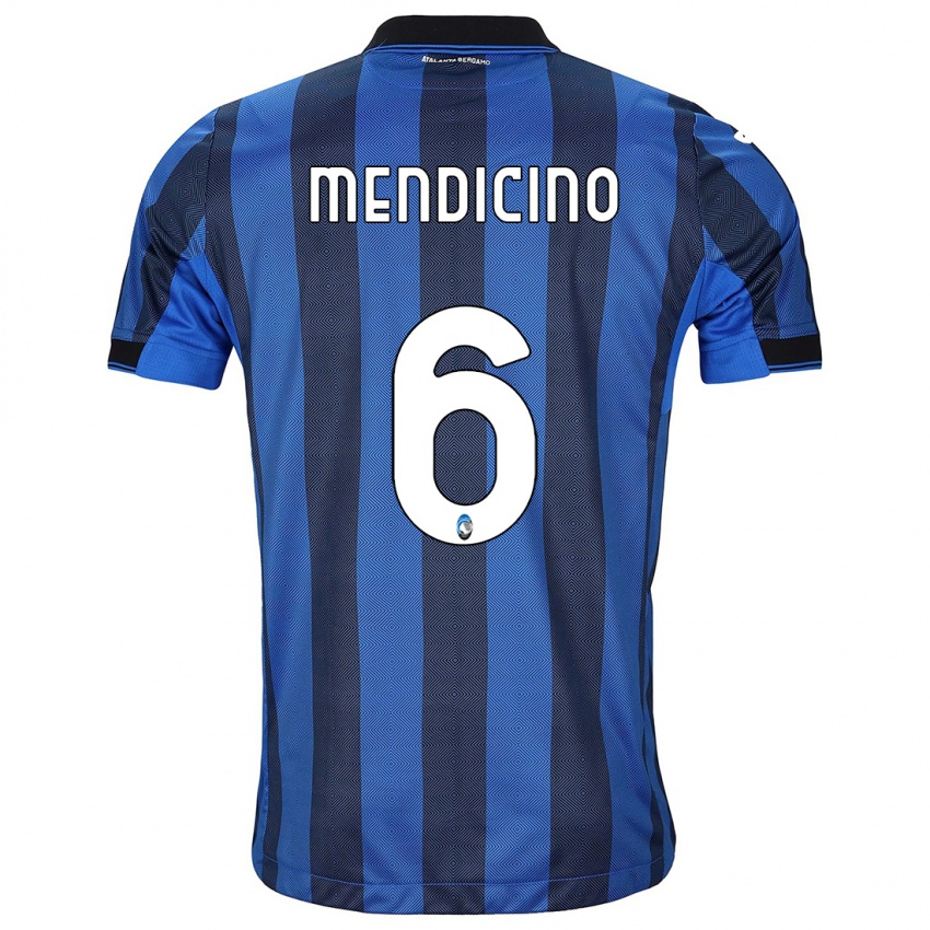 Homem Camisola Leonardo Mendicino #6 Preto Azul Principal 2023/24 Camisa