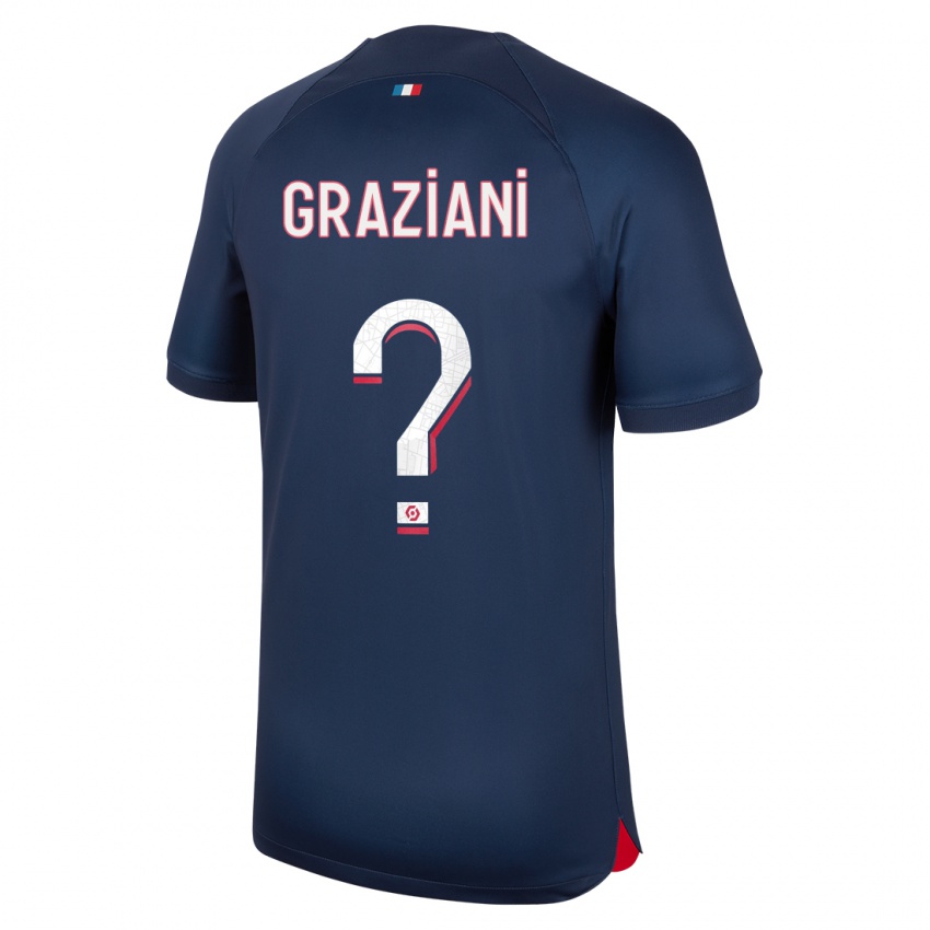 Homem Camisola Ornella Graziani #0 Azul Vermelho Principal 2023/24 Camisa