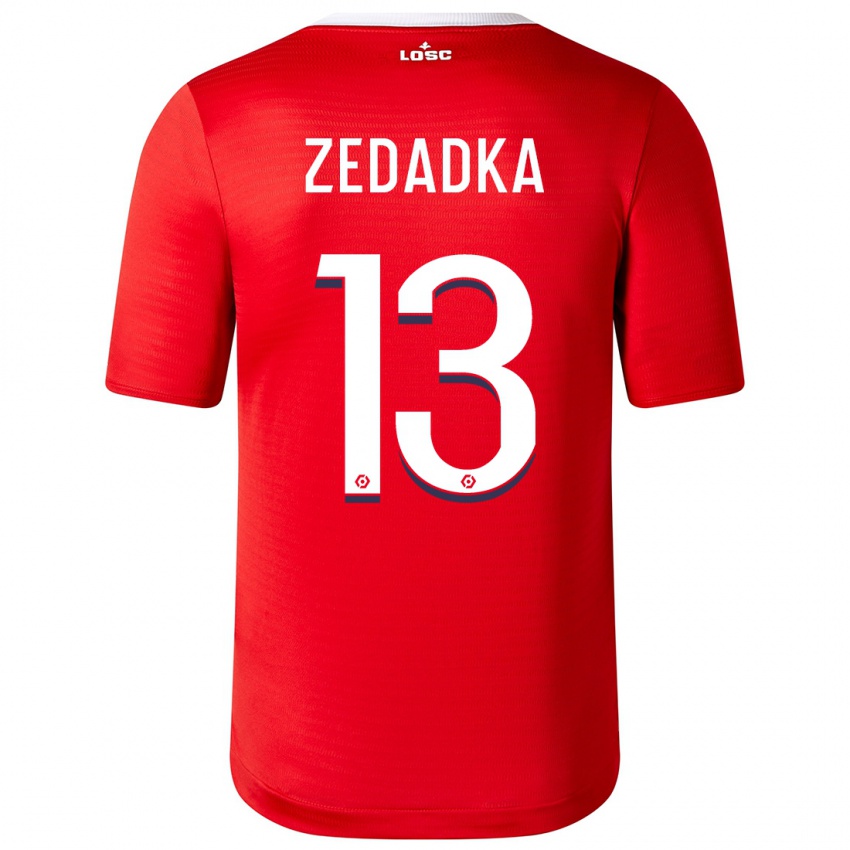 Homem Camisola Akim Zedadka #13 Vermelho Principal 2023/24 Camisa