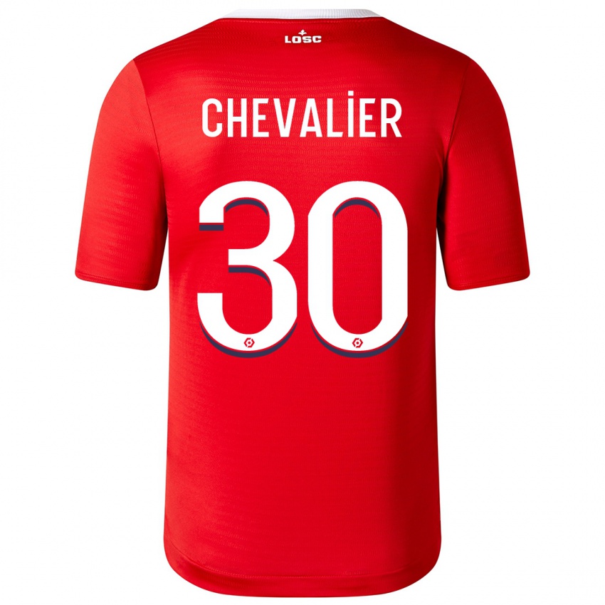 Homem Camisola Lucas Chevalier #30 Vermelho Principal 2023/24 Camisa