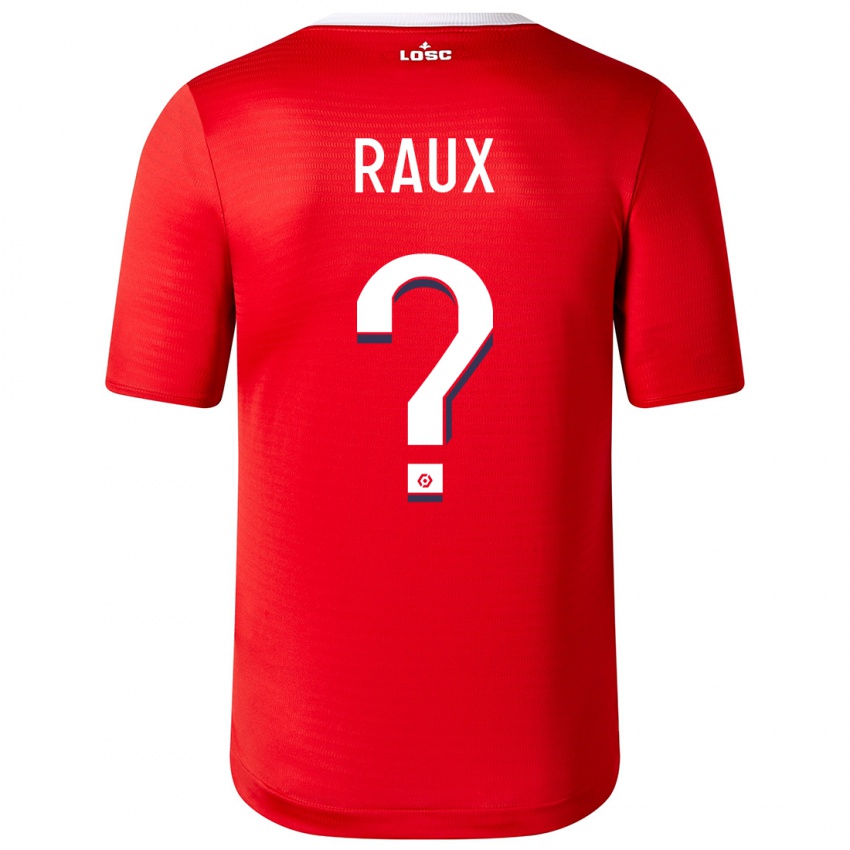 Homem Camisola Jules Raux #0 Vermelho Principal 2023/24 Camisa