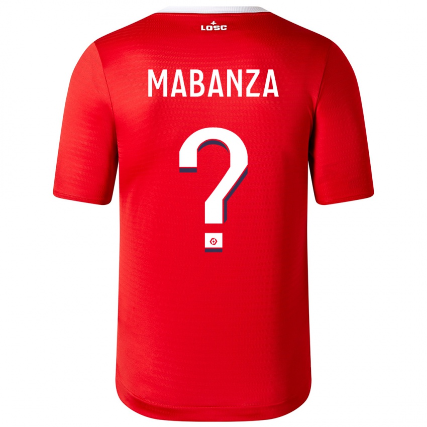 Homem Camisola Carmel Mabanza #0 Vermelho Principal 2023/24 Camisa