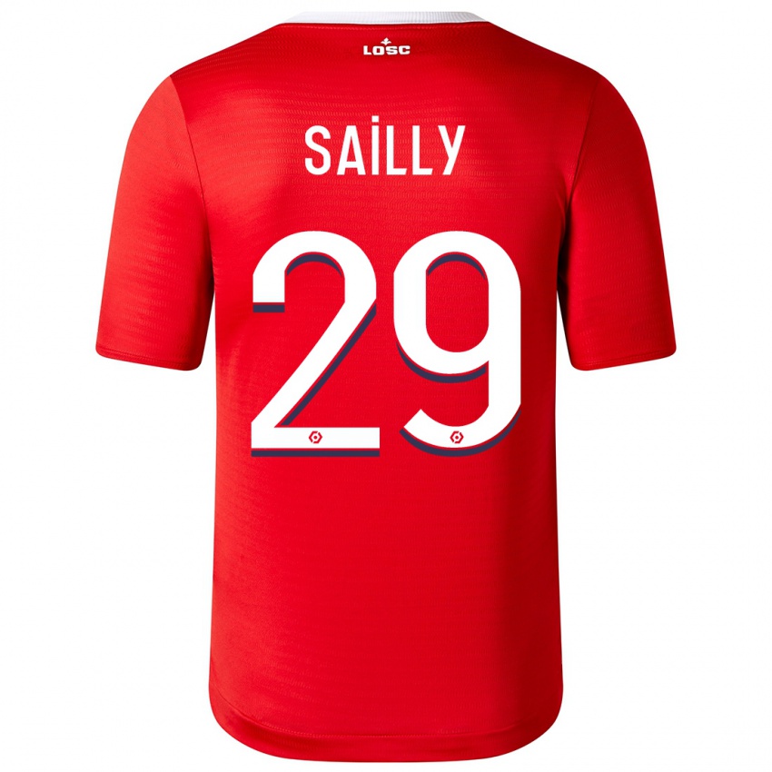 Homem Camisola Charlotte Sailly #29 Vermelho Principal 2023/24 Camisa