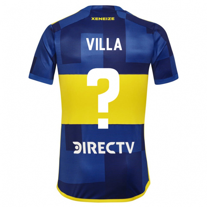 Homem Camisola Sebastian Villa #0 Azul Escuro Amarelo Principal 2023/24 Camisa