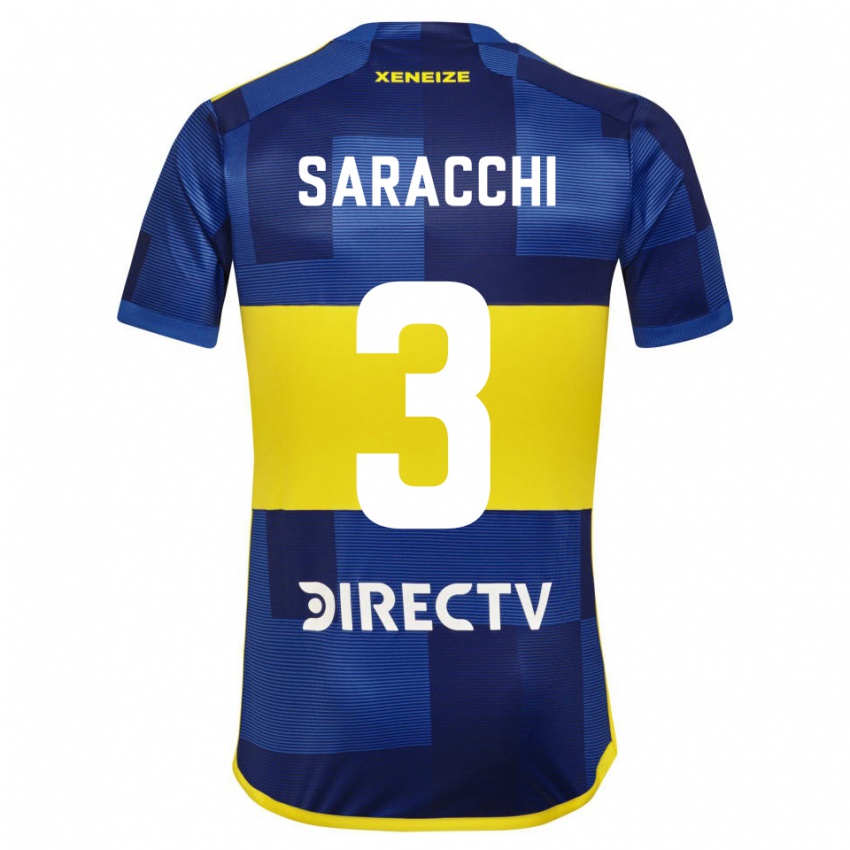 Homem Camisola Marcelo Saracchi #3 Azul Escuro Amarelo Principal 2023/24 Camisa