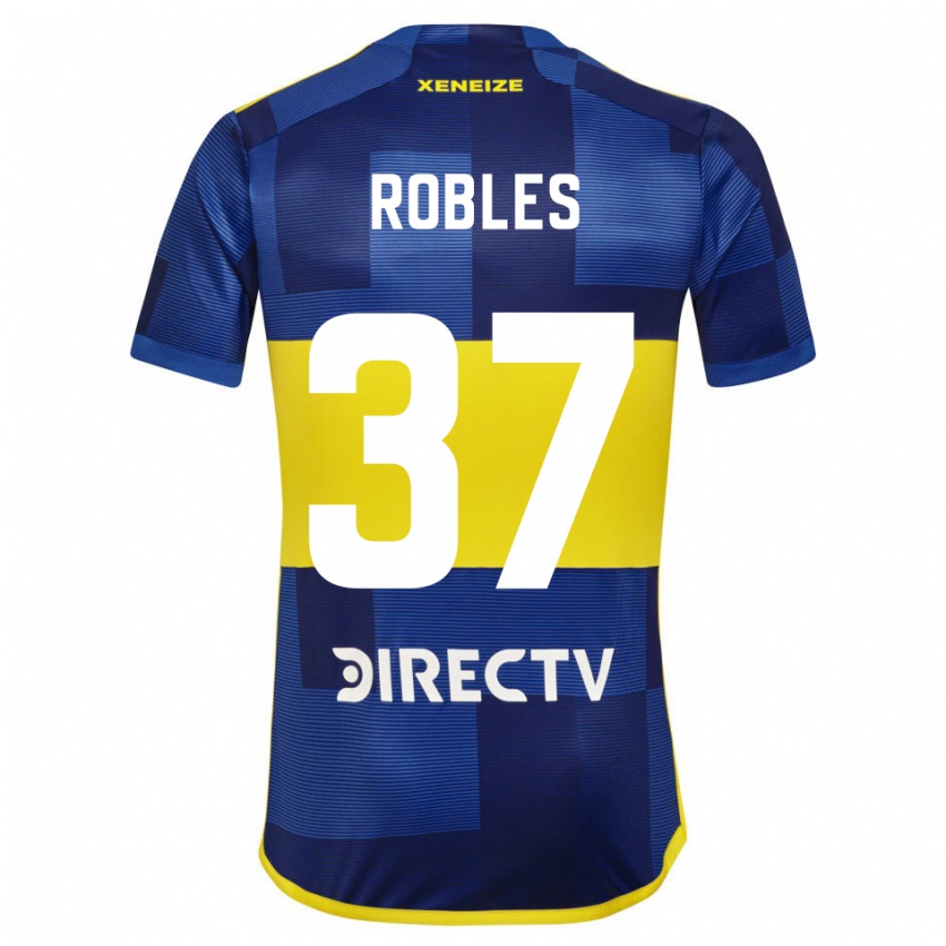 Homem Camisola Sebastian Diaz Robles #37 Azul Escuro Amarelo Principal 2023/24 Camisa