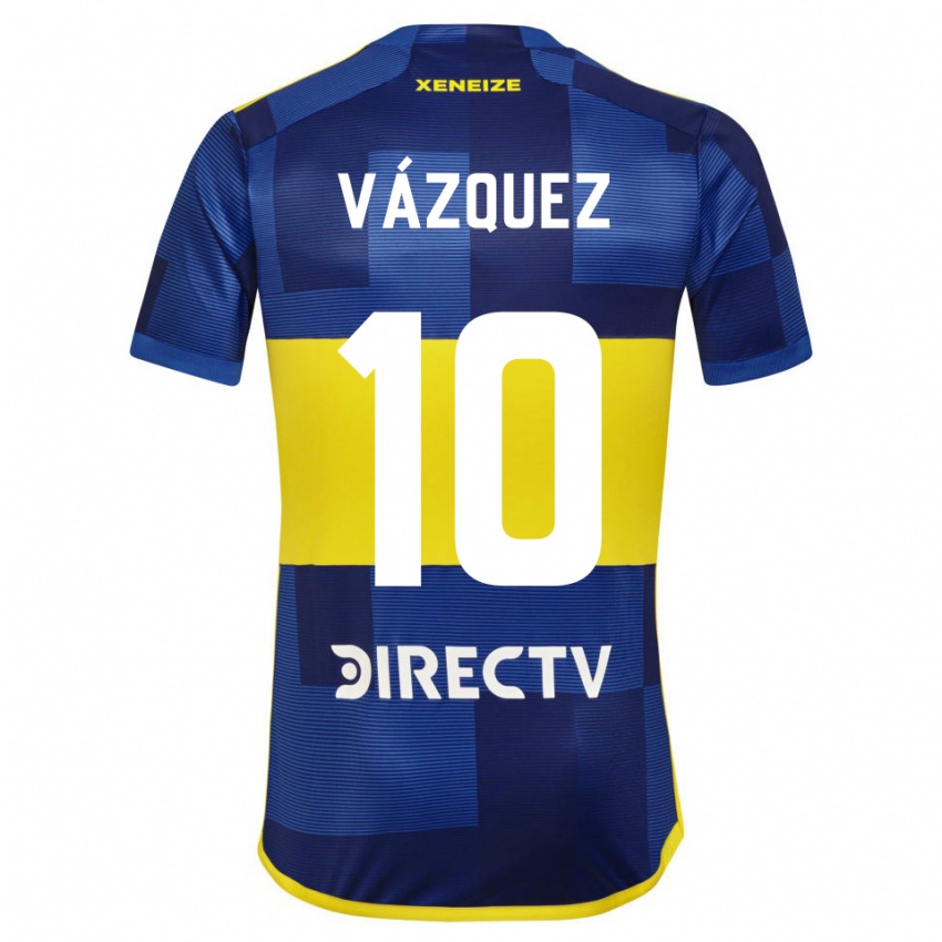 Homem Camisola Lucas Vázquez #10 Azul Escuro Amarelo Principal 2023/24 Camisa