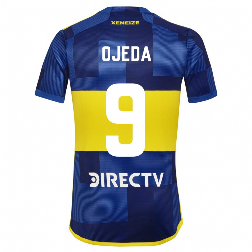 Homem Camisola Andrea Ojeda #9 Azul Escuro Amarelo Principal 2023/24 Camisa