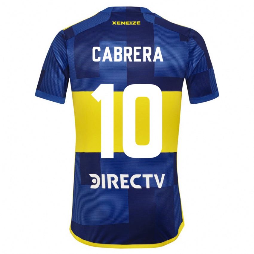Homem Camisola Micaela Cabrera #10 Azul Escuro Amarelo Principal 2023/24 Camisa