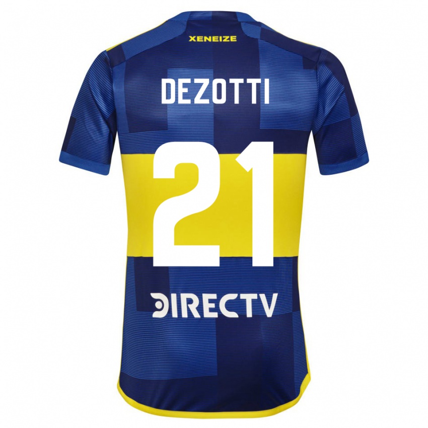 Homem Camisola Martina Dezotti #21 Azul Escuro Amarelo Principal 2023/24 Camisa
