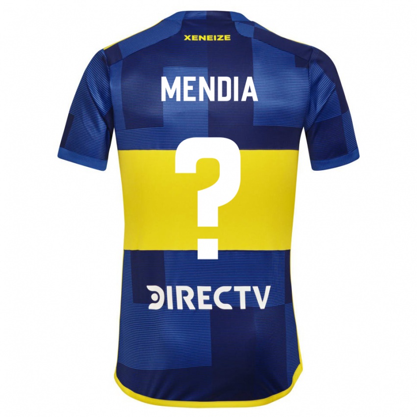 Homem Camisola Mateo Mendia #0 Azul Escuro Amarelo Principal 2023/24 Camisa