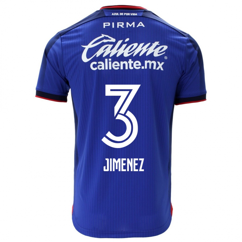 Homem Camisola Jaiber Jimenez #3 Azul Principal 2023/24 Camisa