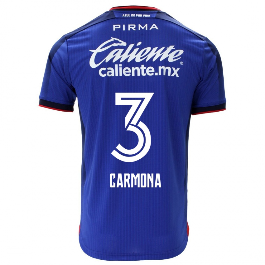 Homem Camisola Edith Carmona #3 Azul Principal 2023/24 Camisa