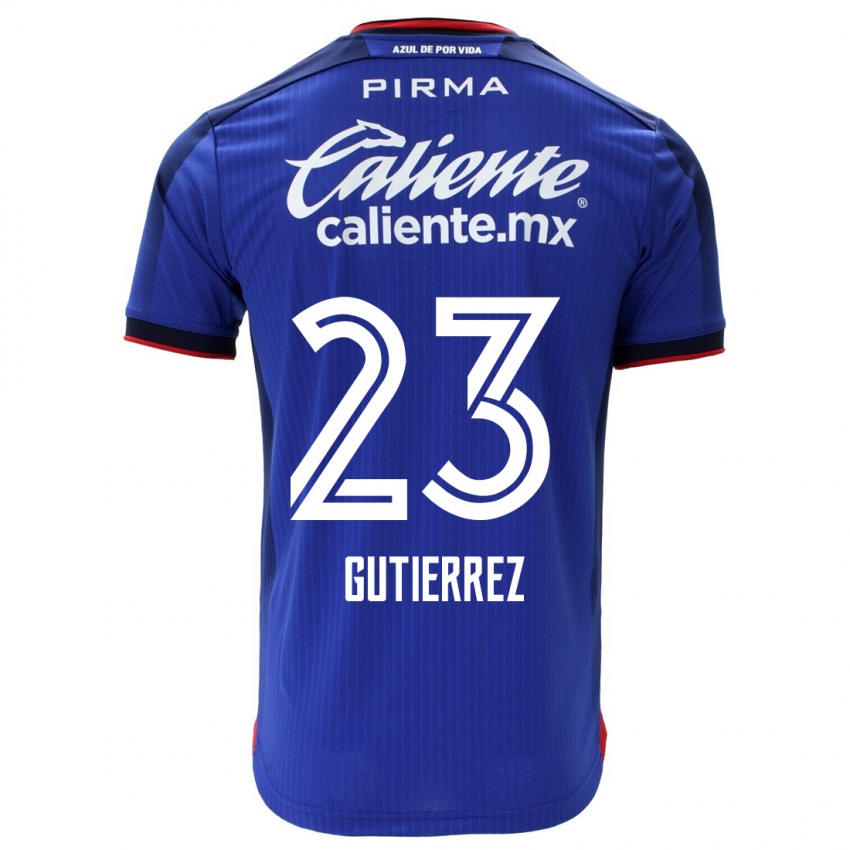 Homem Camisola Ivonne Gutierrez #23 Azul Principal 2023/24 Camisa