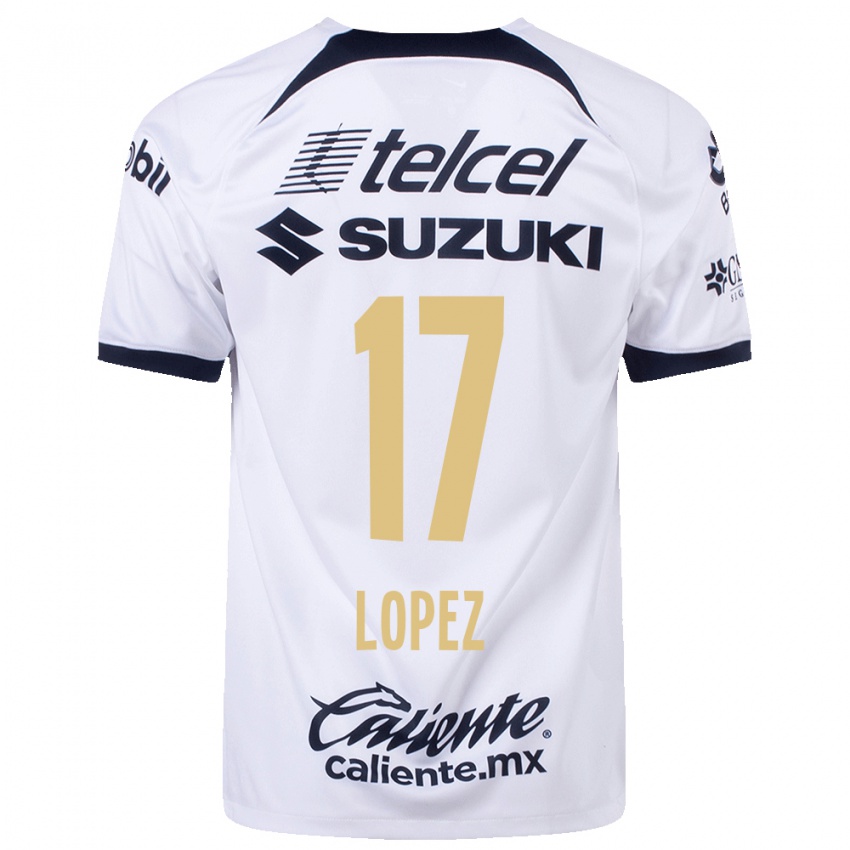 Homem Camisola Leonel Lopez #17 Branco Principal 2023/24 Camisa
