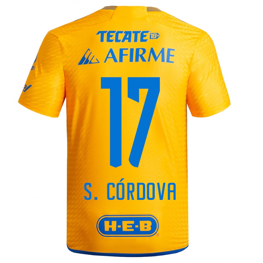 Homem Camisola Sebastian Cordova #17 Amarelo Principal 2023/24 Camisa