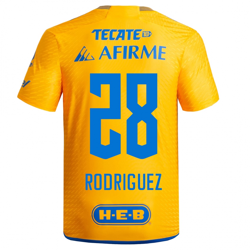 Homem Camisola Luis Rodriguez #28 Amarelo Principal 2023/24 Camisa