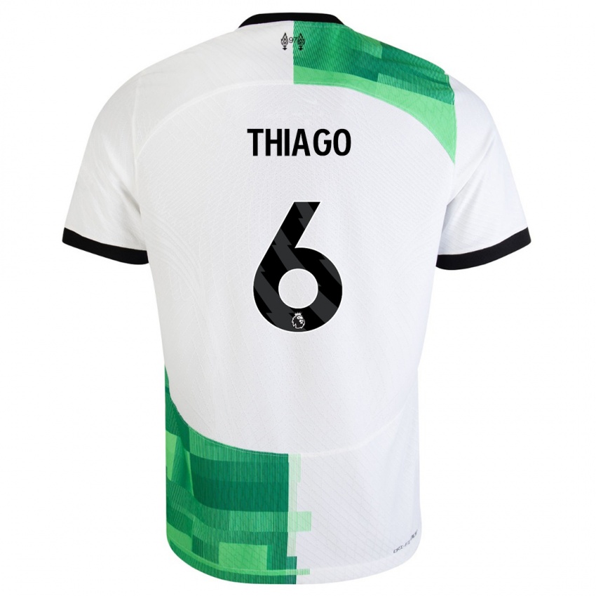 Homem Camisola Thiago #6 Branco Verde Alternativa 2023/24 Camisa