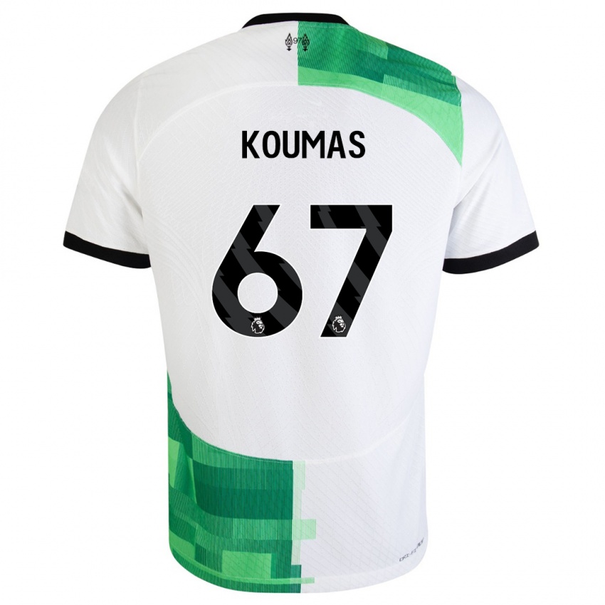 Homem Camisola Lewis Koumas #67 Branco Verde Alternativa 2023/24 Camisa