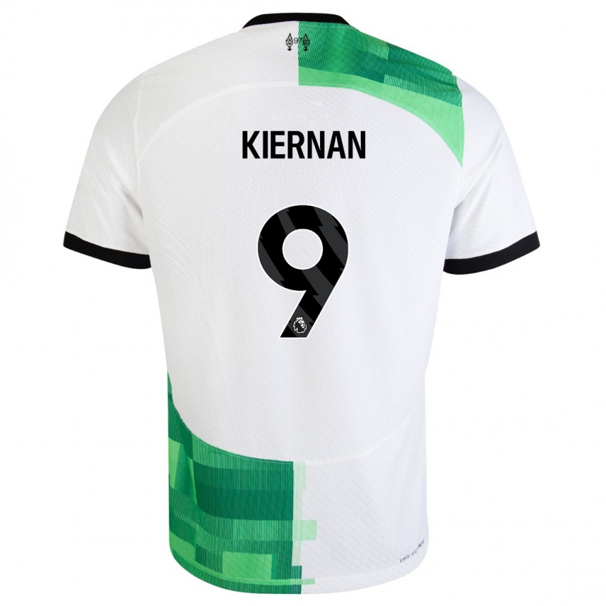 Homem Camisola Leanne Kiernan #9 Branco Verde Alternativa 2023/24 Camisa