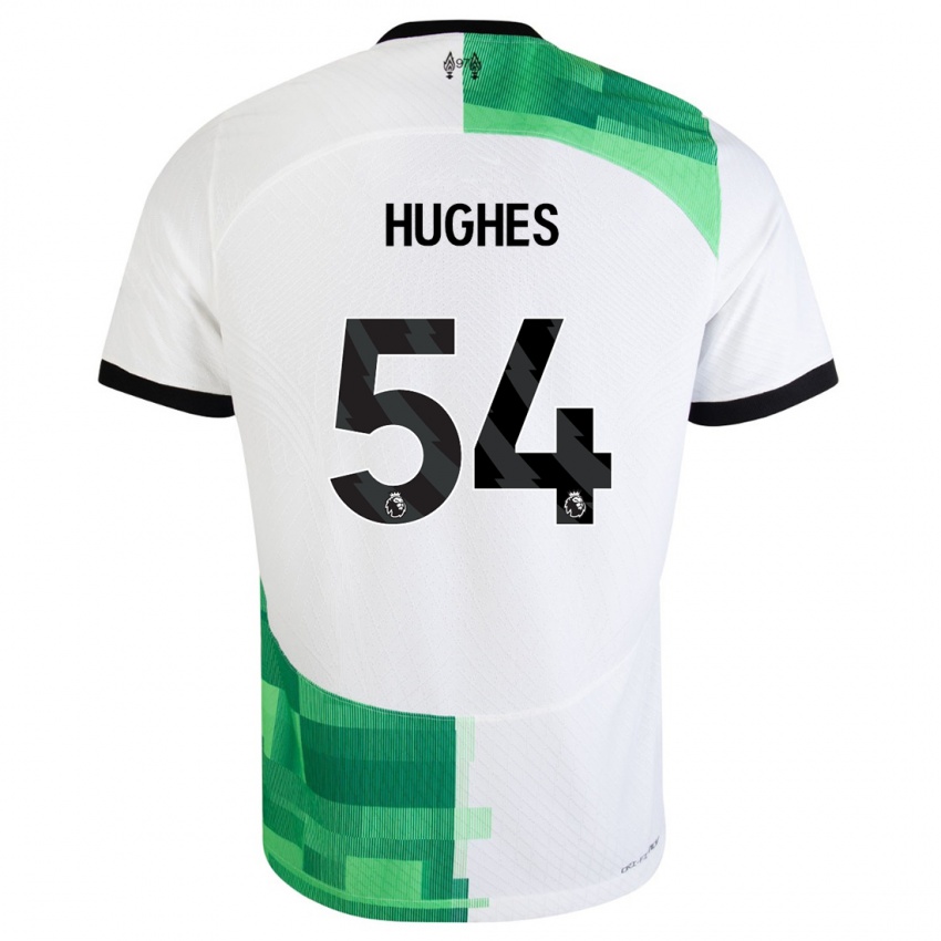 Homem Camisola Liam Hughes #54 Branco Verde Alternativa 2023/24 Camisa