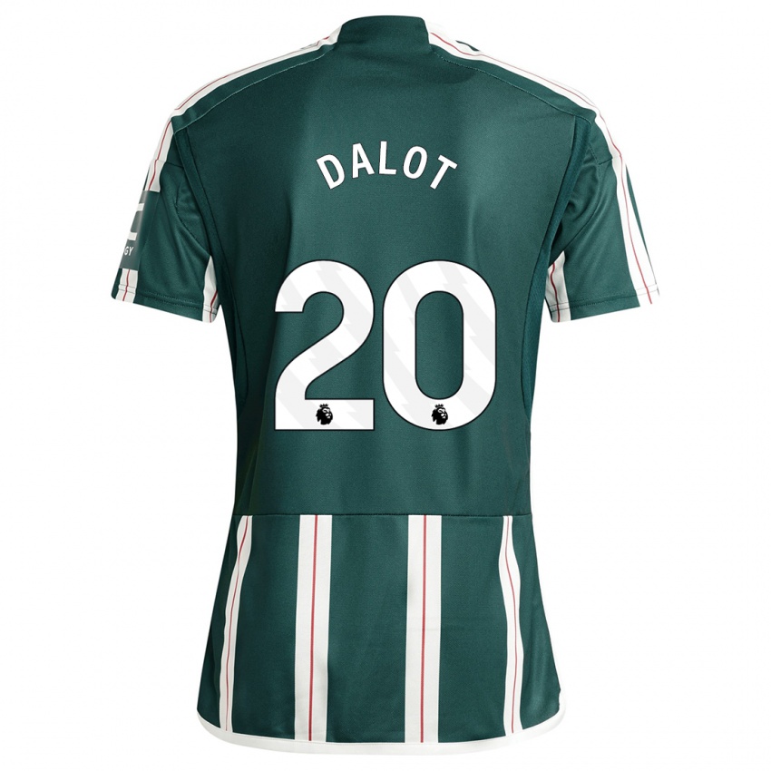 Homem Camisola Diogo Dalot #20 Verde Escuro Alternativa 2023/24 Camisa