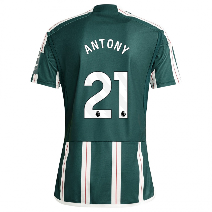 Homem Camisola Antony #21 Verde Escuro Alternativa 2023/24 Camisa