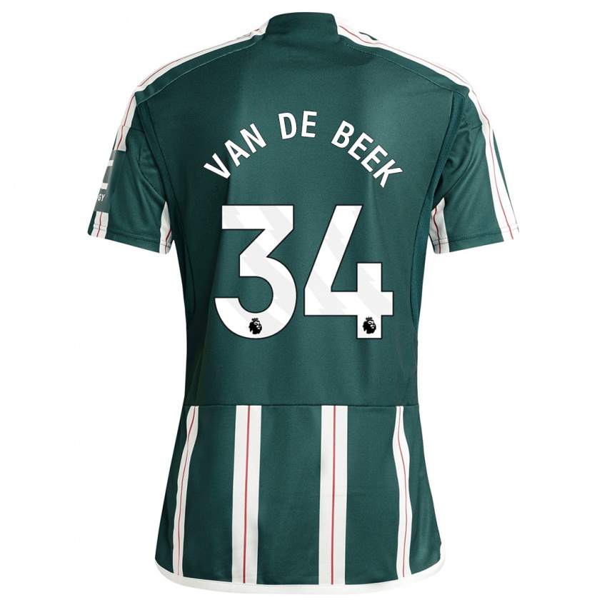 Homem Camisola Donny Van De Beek #34 Verde Escuro Alternativa 2023/24 Camisa
