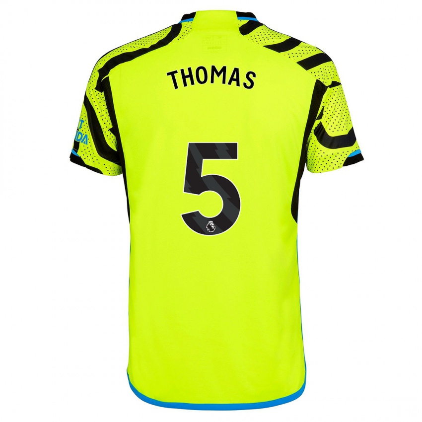 Homem Camisola Thomas Partey #5 Amarelo Alternativa 2023/24 Camisa