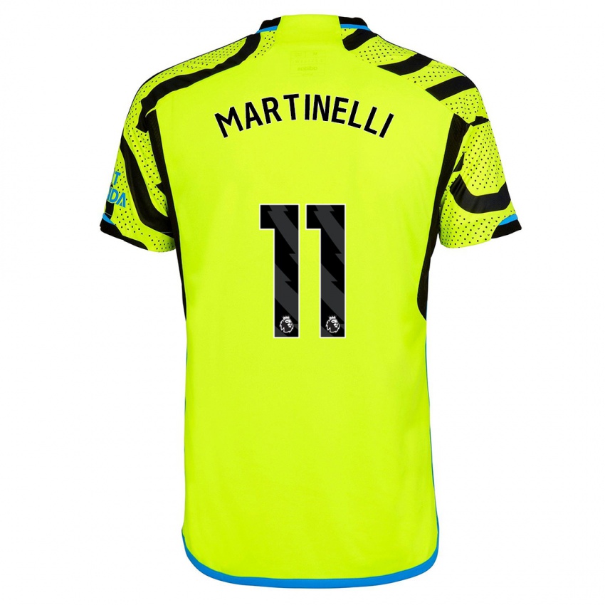 Homem Camisola Gabriel Martinelli #11 Amarelo Alternativa 2023/24 Camisa