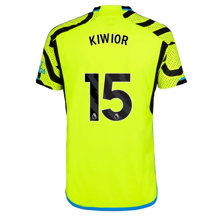 Homem Camisola Jakub Kiwior #15 Amarelo Alternativa 2023/24 Camisa